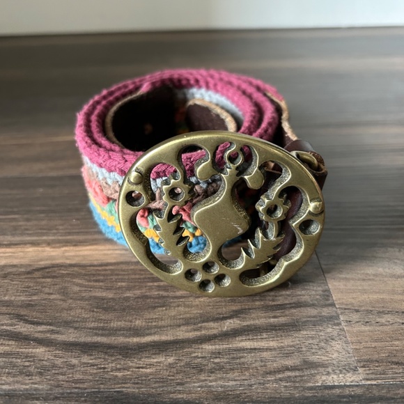 Lucky Brand crochet and leather belt - Picture 2 of 11